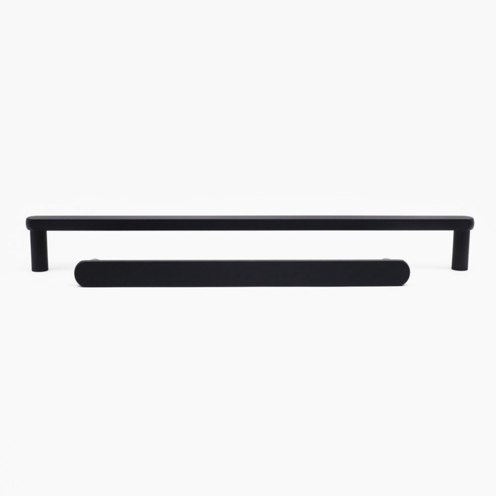 HAPNY R1004-MB Ribbed 12” Appliance Pull in Matte Black